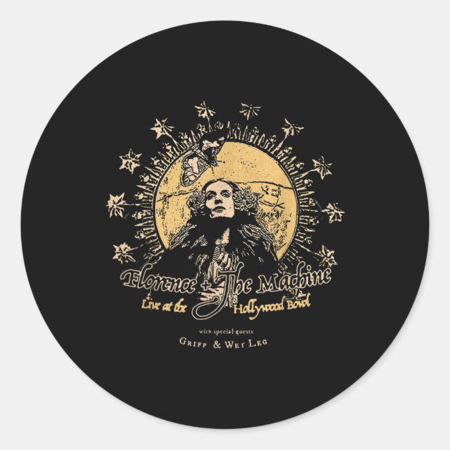 Aesthetic Florence Machine Vtg  Classic Round Sticker (Front)