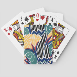 Aesthetic flower pattern background playing cards