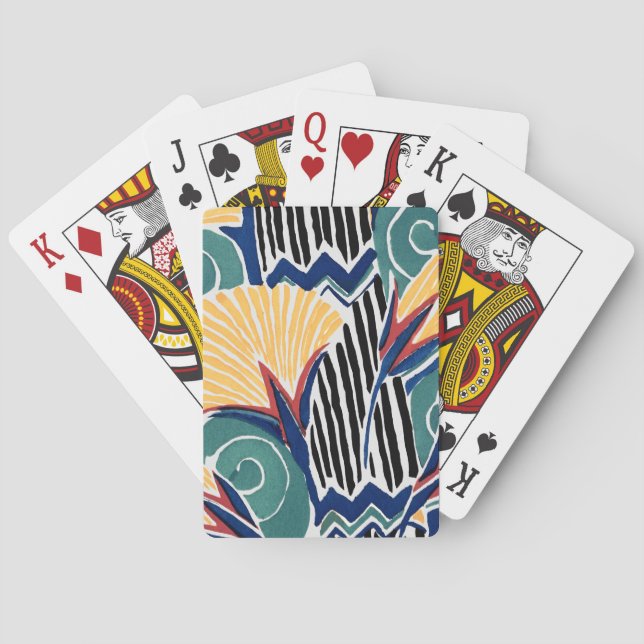 Aesthetic flower pattern background  playing cards (Back)