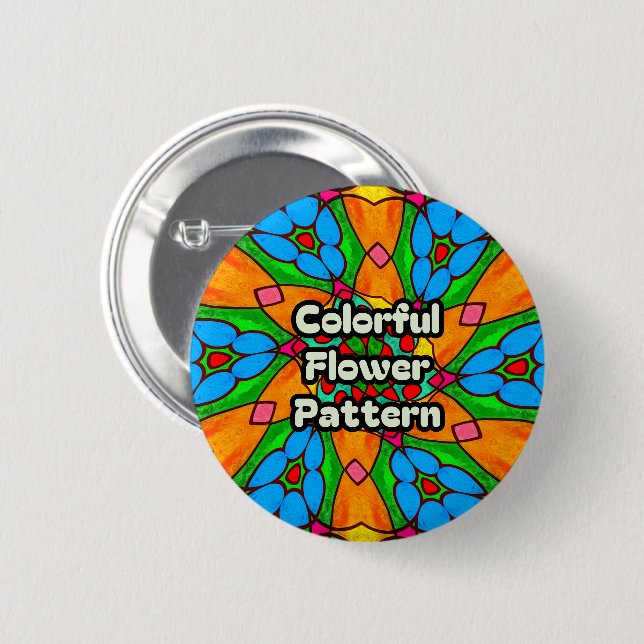 Aesthetic Flowers Pattern 6 Cm Round Badge (Front & Back)