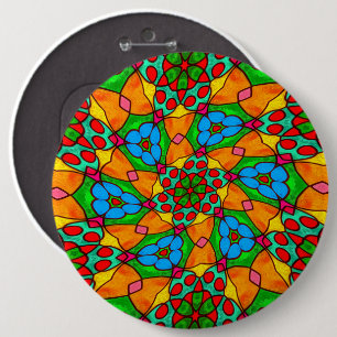 Aesthetic Flowers Pattern 6 Cm Round Badge