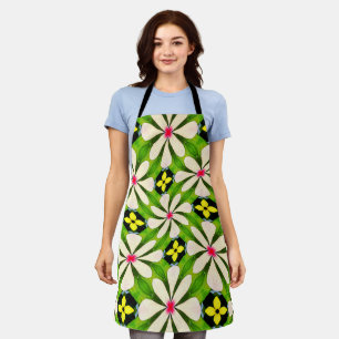 Aesthetic Flowers Pattern Apron