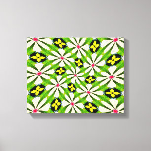 Aesthetic Flowers Pattern Canvas Print