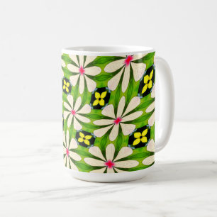 Aesthetic Flowers Pattern Coffee Mug
