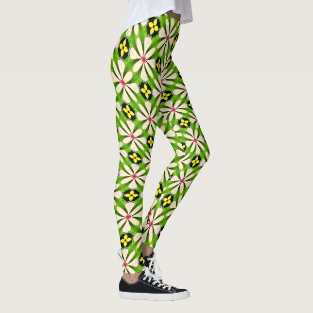 Aesthetic Flowers Pattern Leggings (Right)