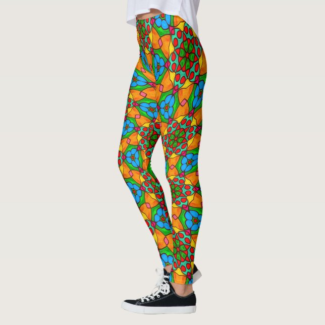 Aesthetic Flowers Pattern Leggings (Left)