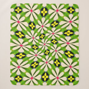 Aesthetic Flowers Pattern Sherpa Blanket