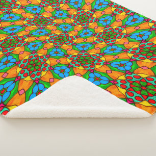 Aesthetic Flowers Pattern Sherpa Blanket