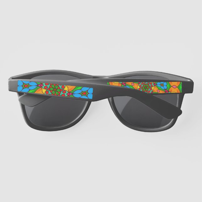 Aesthetic Flowers Pattern Sunglasses (Back)