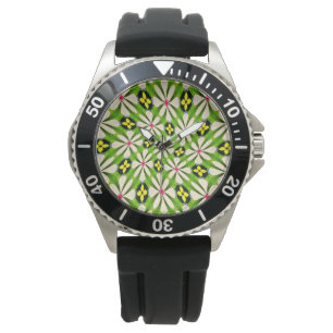 Aesthetic Flowers Pattern Watch