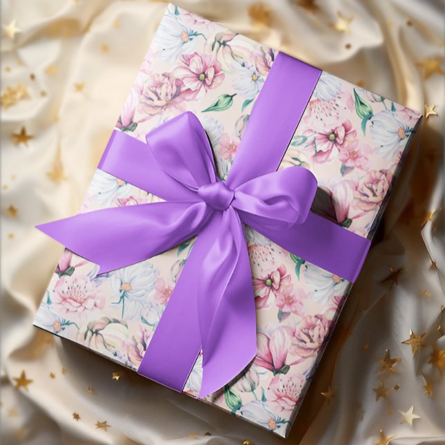 Aesthetic Flowers seamless Pattern Wrapping Paper (Creator Uploaded)