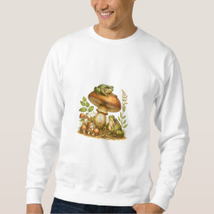 Aesthetic Frog Mushroom Cottagecore Goblincore Sweatshirt