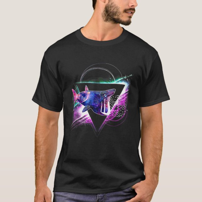 Aesthetic Galaxy Basking Shark T Shirt (Front)