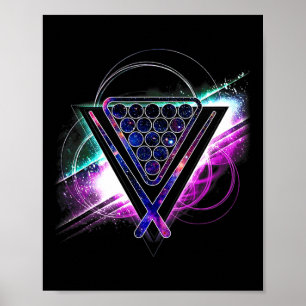 Aesthetic Galaxy Billiards  Poster