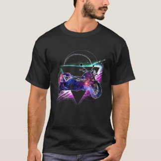 Aesthetic Galaxy Sidecar Motorcycle T Shirt