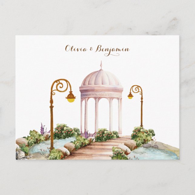 Aesthetic garden wedding Postcard (Front)