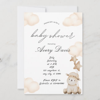Aesthetic Gender Neutral Baby Shower  Invitation