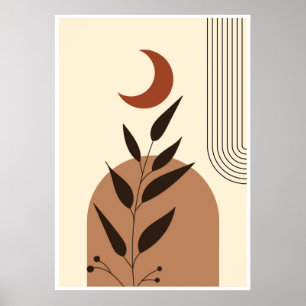 Aesthetic geometric illustration poster