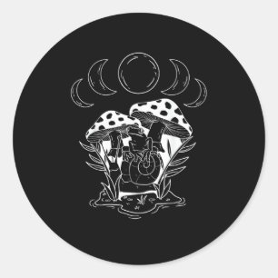 Aesthetic Goblincore And Cottagecore Mushroom Arti Classic Round Sticker