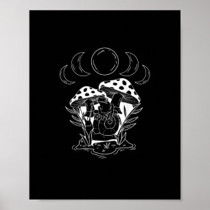 Aesthetic Goblincore And Cottagecore Mushroom Arti Poster