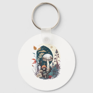 Aesthetic Goblincore And Cottagecore Mushroom Bota Key Ring