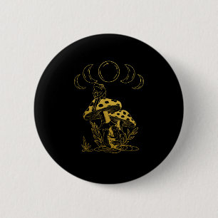 Aesthetic Goblincore And Cottagecore Mushroom Crea 6 Cm Round Badge