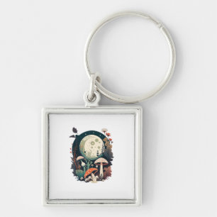 Aesthetic Goblincore And Cottagecore Mushroom Crea Key Ring