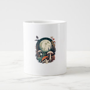 Aesthetic Goblincore And Cottagecore Mushroom Crea Large Coffee Mug