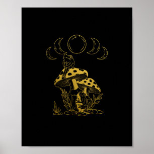 Aesthetic Goblincore And Cottagecore Mushroom Crea Poster