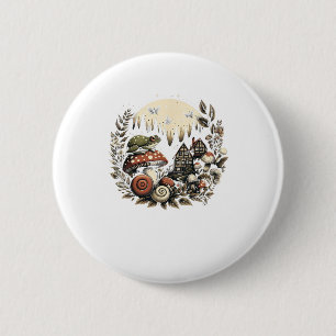 Aesthetic Goblincore And Cottagecore Mushroom Drea 6 Cm Round Badge