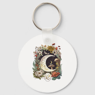 Aesthetic Goblincore And Cottagecore Mushroom Drea Key Ring
