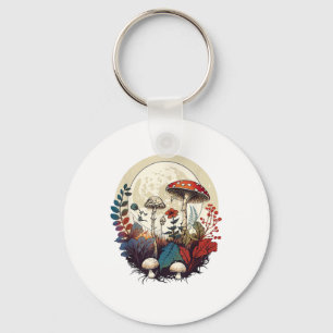 Aesthetic Goblincore And Cottagecore Mushroom Fore Key Ring