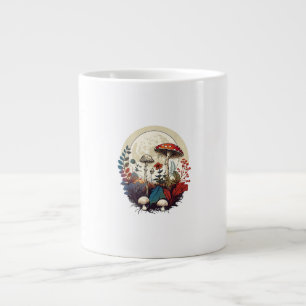 Aesthetic Goblincore And Cottagecore Mushroom Fore Large Coffee Mug