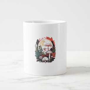 Aesthetic Goblincore And Cottagecore Mushroom Gent Large Coffee Mug