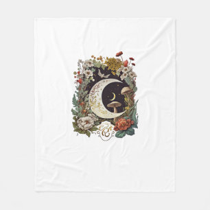 Aesthetic Goblincore And Cottagecore Mushroom Soft Fleece Blanket