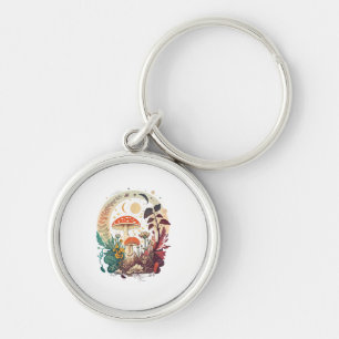 Aesthetic Goblincore And Cottagecore Mushroom Tren Key Ring