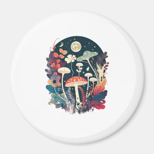 Aesthetic Goblincore And Cottagecore Mushroom Whim Magnet