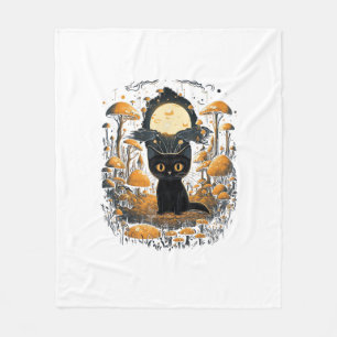 Aesthetic Goblincore And Cottagecore Under Mushroo Fleece Blanket