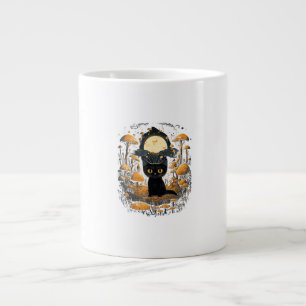 Aesthetic Goblincore And Cottagecore Under Mushroo Large Coffee Mug