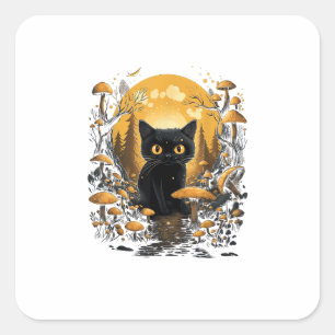 Aesthetic Goblincore And Cottagecore Under Mushroo Square Sticker