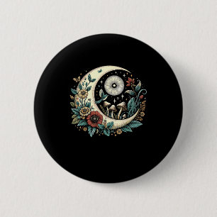 Aesthetic Goblincore Cottagecore Mushroom Minimal  6 Cm Round Badge