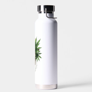 Aesthetic Goth Grunge Skull Tropical Monstera Leaf Water Bottle