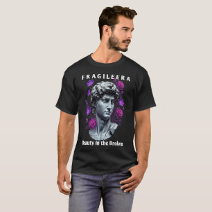 Aesthetic Greek Statue David Flowers Fragileera  T-Shirt