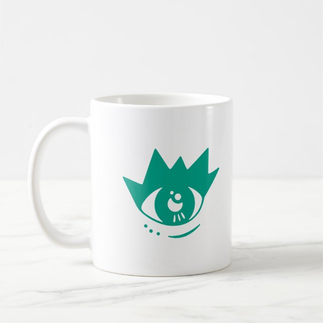 Aesthetic Green Eye Coffee Mug (Left)