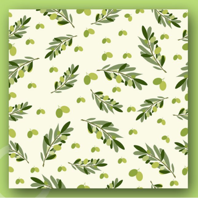 Aesthetic Green Olive Vine Wrapping Paper Sheet (Creator Uploaded)
