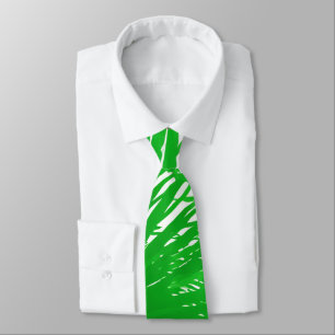 Aesthetic Green Palm Tree Leaves Tropical Tie