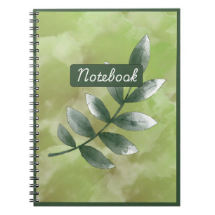 Aesthetic Greenery Spiral Photo Notebook