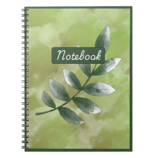  Aesthetic Greenery Spiral Photo Notebook