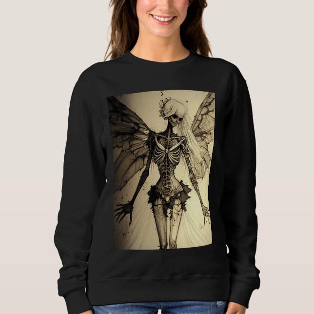 Aesthetic Grunge Fairycore Butterfly Gothic Horror Sweatshirt (Front)
