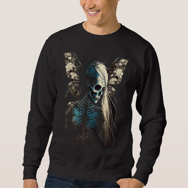 Aesthetic Grunge Fairycore Butterfly Gothic Horror Sweatshirt (Front)